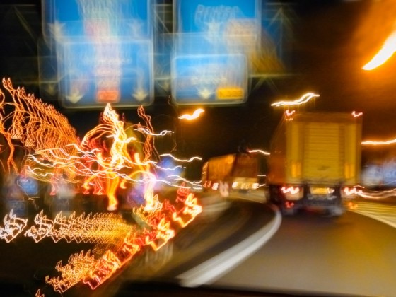 Nachtelijk verkeer rond Nijmegen